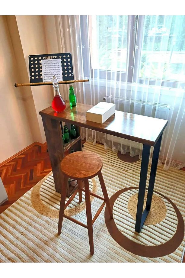 Ahşap Bar Masası Ahşap Mutfak Masası - 3