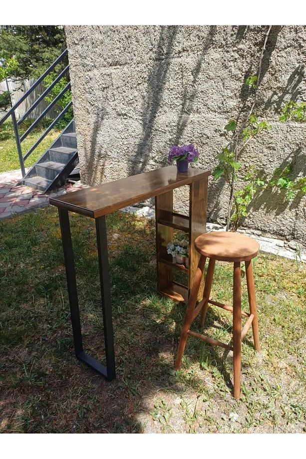 Ahşap Bar Masası Ahşap Mutfak Masası - 6