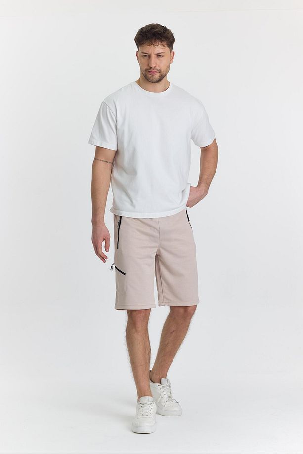Erkek Polycotton Şort Ekru 6051-E - 5