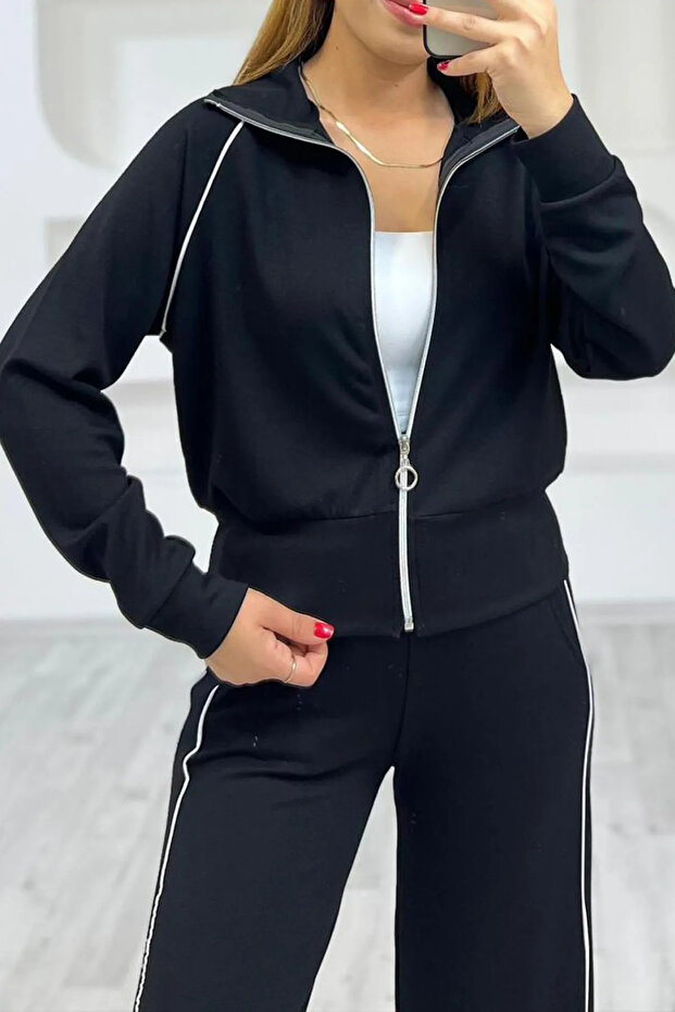 Modal Fabric Thin Stripe Tracksuit Set