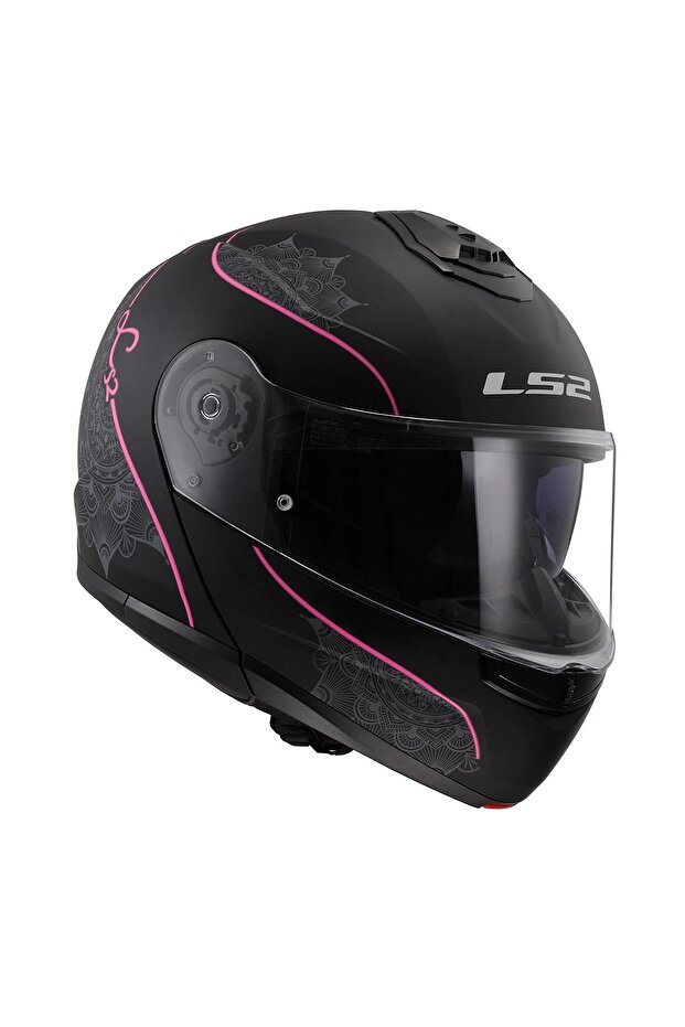 STROBE 2 LUX MAT SİYAH-PEMBE KASK - 3