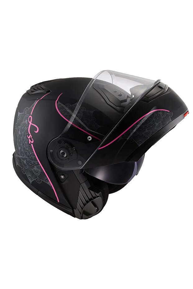 STROBE 2 LUX MAT SİYAH-PEMBE KASK - 7
