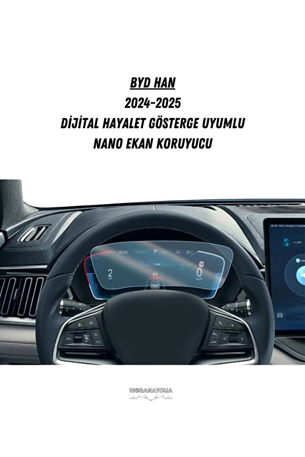 واقي شاشة نانو متوافق مع شاشة شبح رقمية BYD HAN 2024-2025