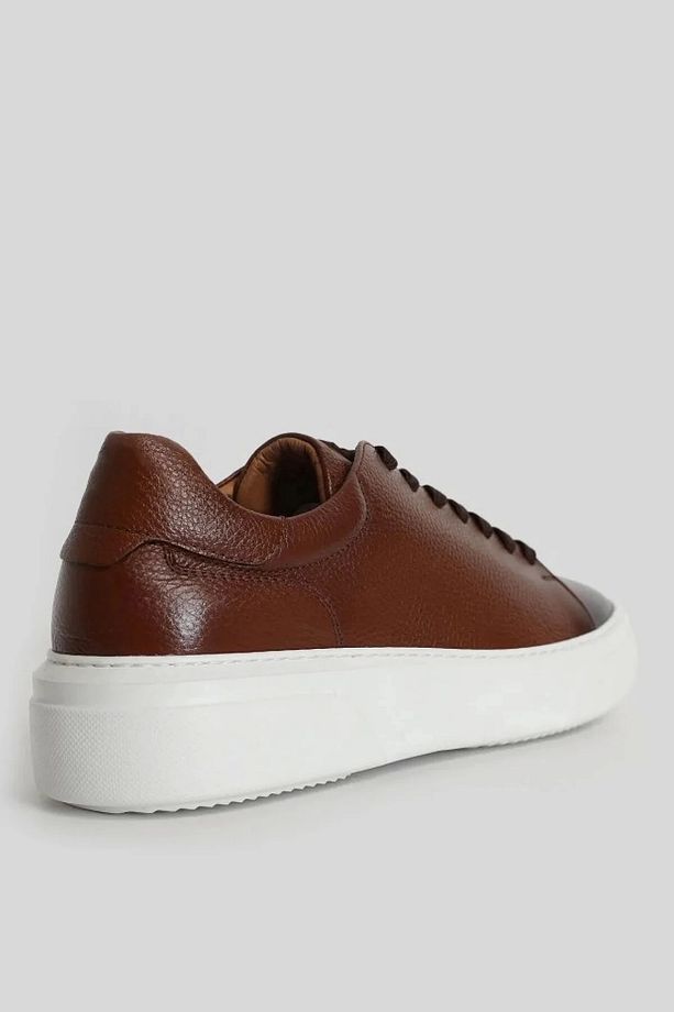 Tommy Erkek Deri Sneaker Ayakkabı Taba 111230187 - 5
