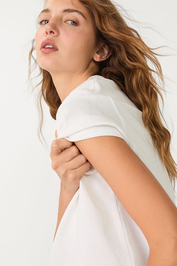 Kısa kollu basic t-shirt - 4