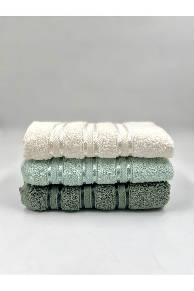 Verde 6-Piece 30X50 and 50X90 cm Hand and Face Towel Set 100% Cotton