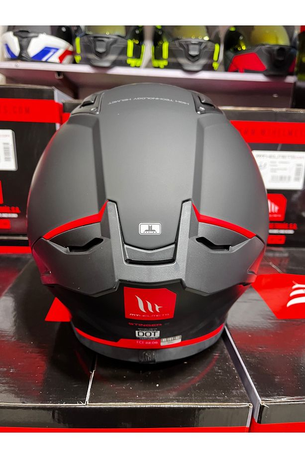Helmets stinger 2 solid mat siyah (şeffaf vizörlü) - 4