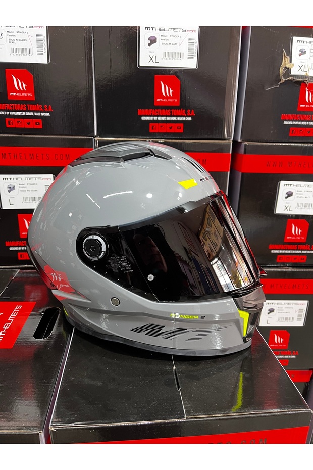 Helmets stinger 2 solid nardo gri (şeffaf vizörlü) - 3
