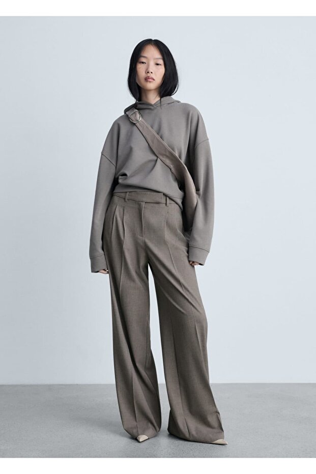 Wideleg kumaş pantolon - 6