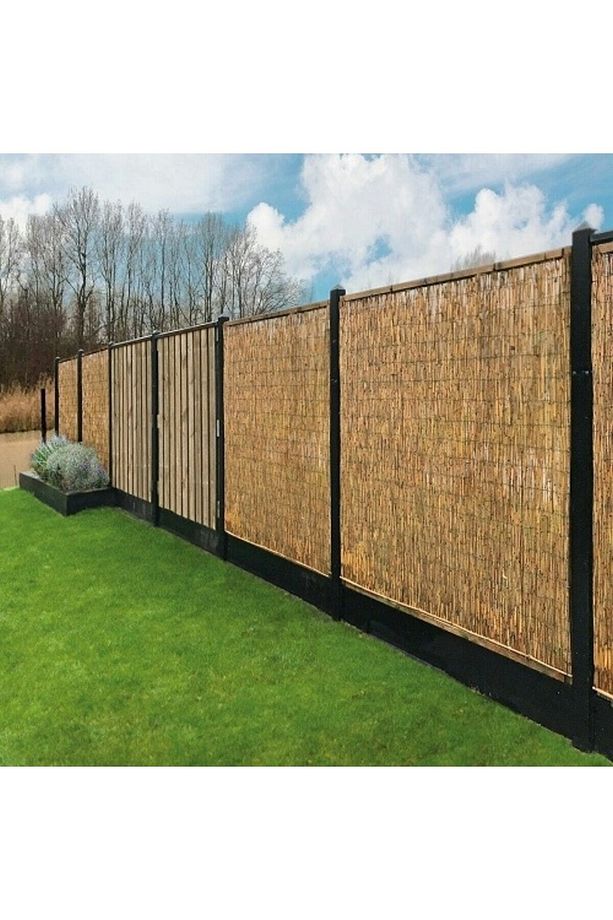 1 Metre X 3 Metre Bambu Kamış Hasır Bahçe Çiti Gölgelik Balkon Çiti - 1