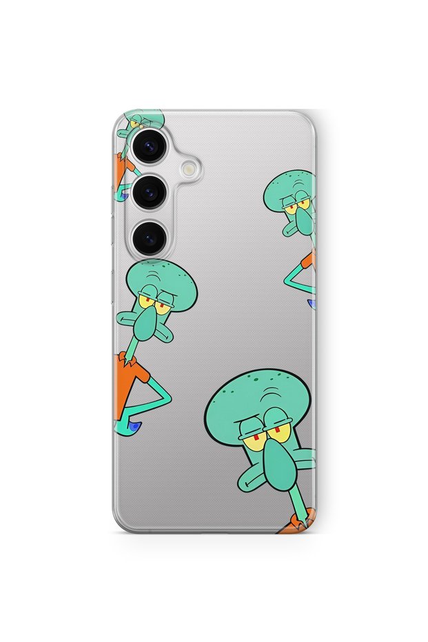 Samsung Galaxy S23 Compatible Squidward Design Printed Transparent Case