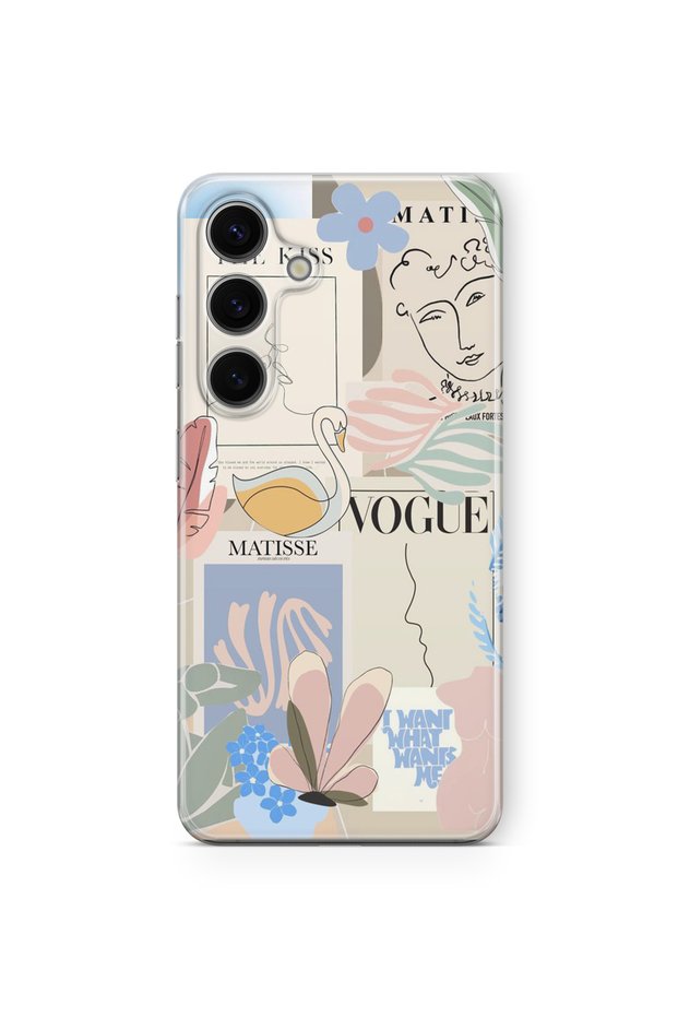 Samsung Galaxy A55 Compatible the Kiss Design Printed Transparent Case