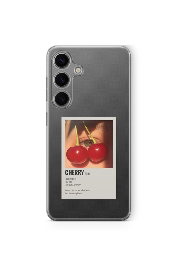 Samsung Galaxy S24 Plus Compatible Cherry Poster Design Printed Transparent Case