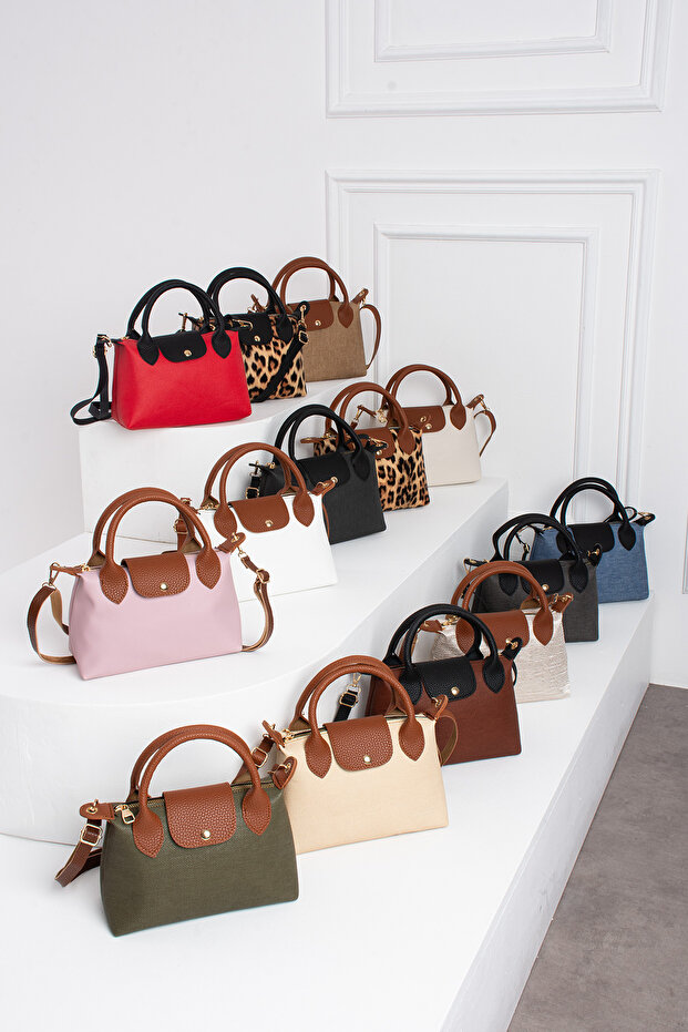 حقيبة كتف صغيرة بنمط النمر - 5