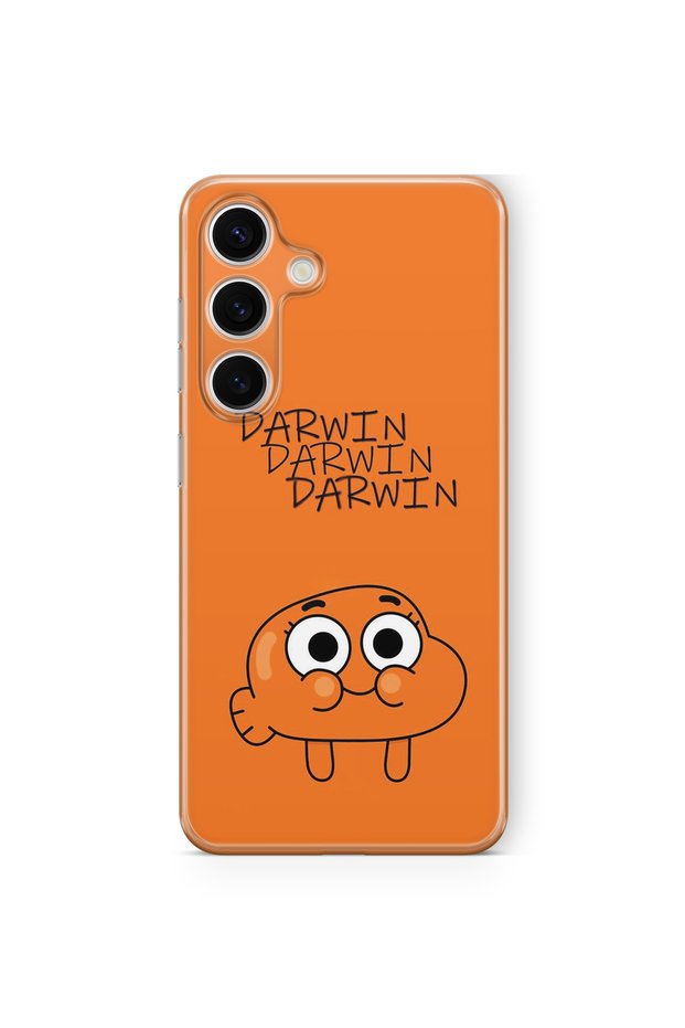 Samsung Galaxy S23 Fe Compatible Gumball Darwin Design Printed Transparent Case