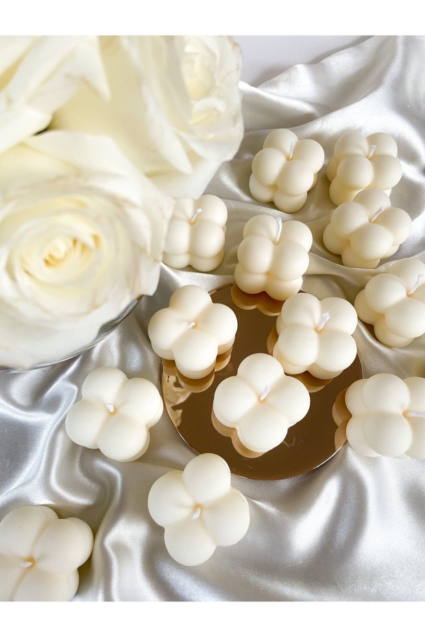 50 Adet Mini Bubble Dekoratif Mum