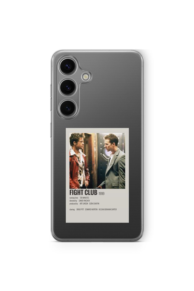 Samsung Galaxy S23 Fe Compatible Fight Club Poster Design Printed Transparent Case