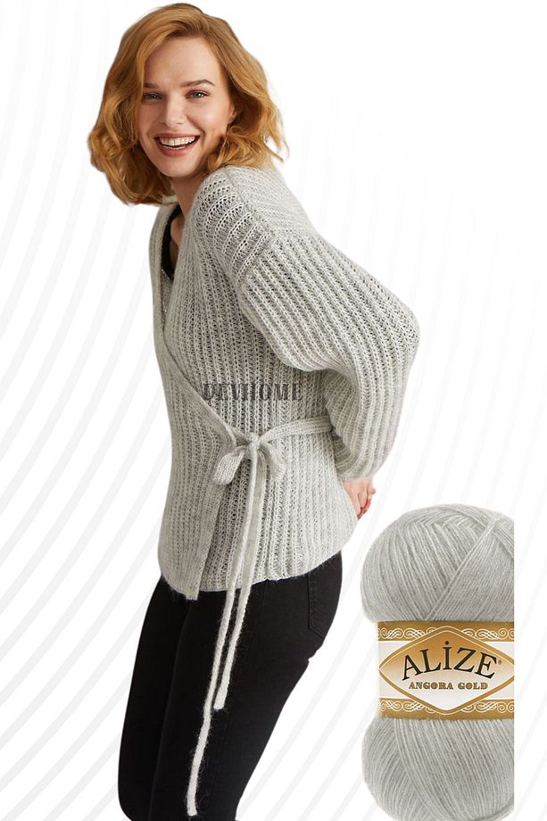 Alize Angora Gold El Örgü İpi İpliği Yünü Yeleklik İp 4 Adet Akrilik Yün İplik - 3