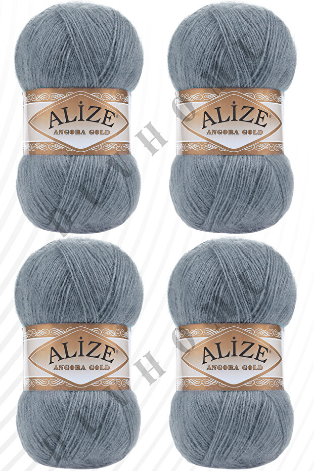 Alize Angora Gold El Örgü İpi İpliği Yünü Yeleklik İp 4 Adet Akrilik Yün İplik - 1