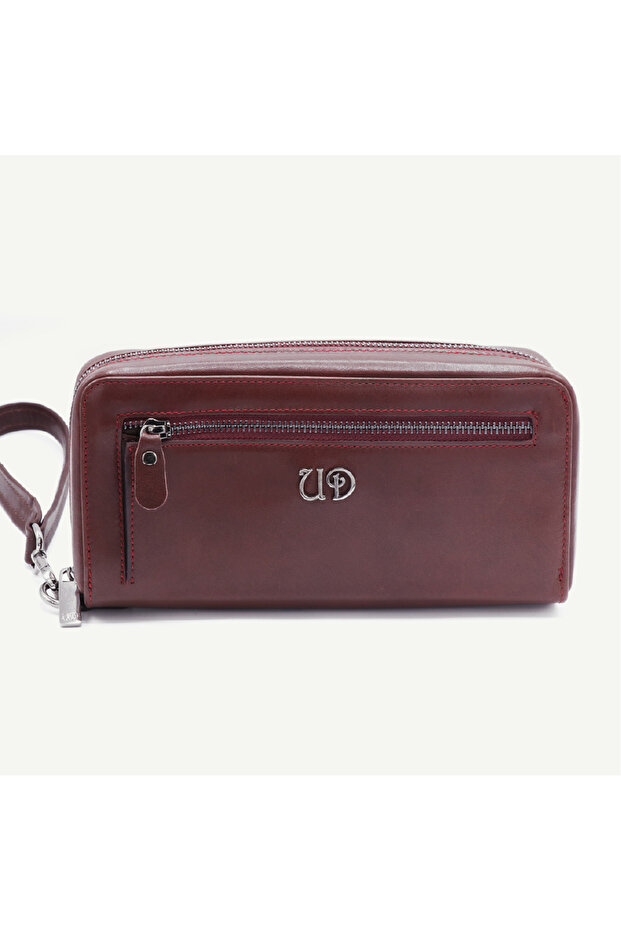 Uderra Men's Genuine Leather Claret Red Portfolio Wallet - Bnet0113