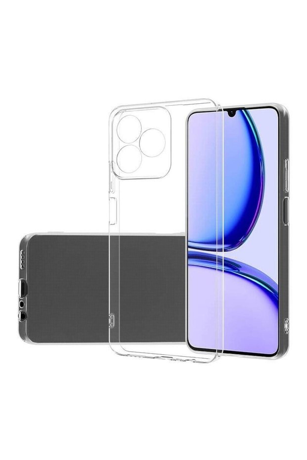 Realme C51 Compatible Case Zebana Transparent Soft Silicone Case Transparent