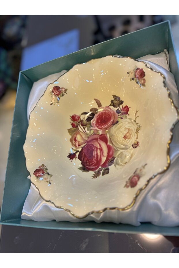 Esterhomedecor Porcelain Presentation Plate Pit Salad Plate 23*9cm