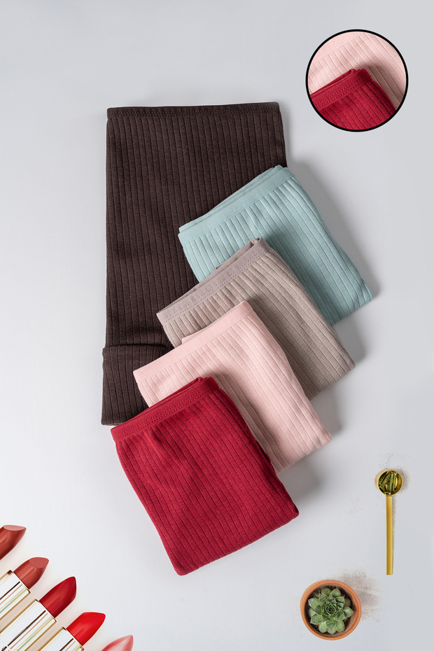 Women's 5-Pack Ribbed Cotton Briefs