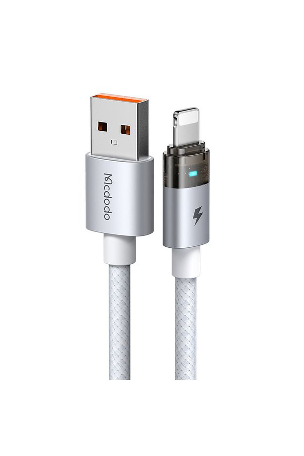 Ca-6912 30w Gösterge Işıklı Usb-a To Lightning Şarj Ve Data Kablosu 1.2m - Beyaz - 2