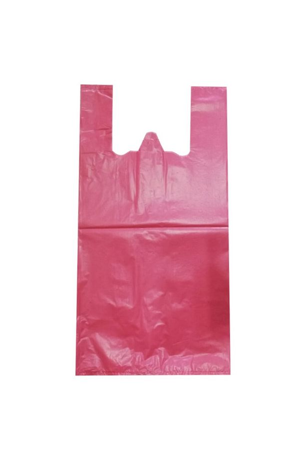 Kalın Kırmızı Poşet Büyük Boy 1 Kg Hışır Atlet Poşet Market Manav Poşeti Çöp Poşeti - 1