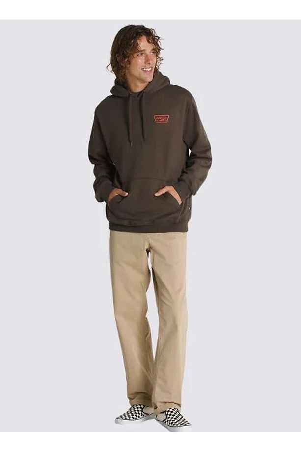 Koyu Kahve Erkek Kapüşon Normal Düz Sweatshirt VN000HNZD4C1-FULL PATCH PULLOVER - 3