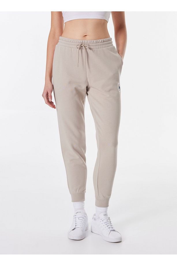CORE CHUCK PATCH PANT FT PAPYRUS Bej Kadın Lastikli Paça Lastikli Bel Regular Fit Eşofman Altı - 3
