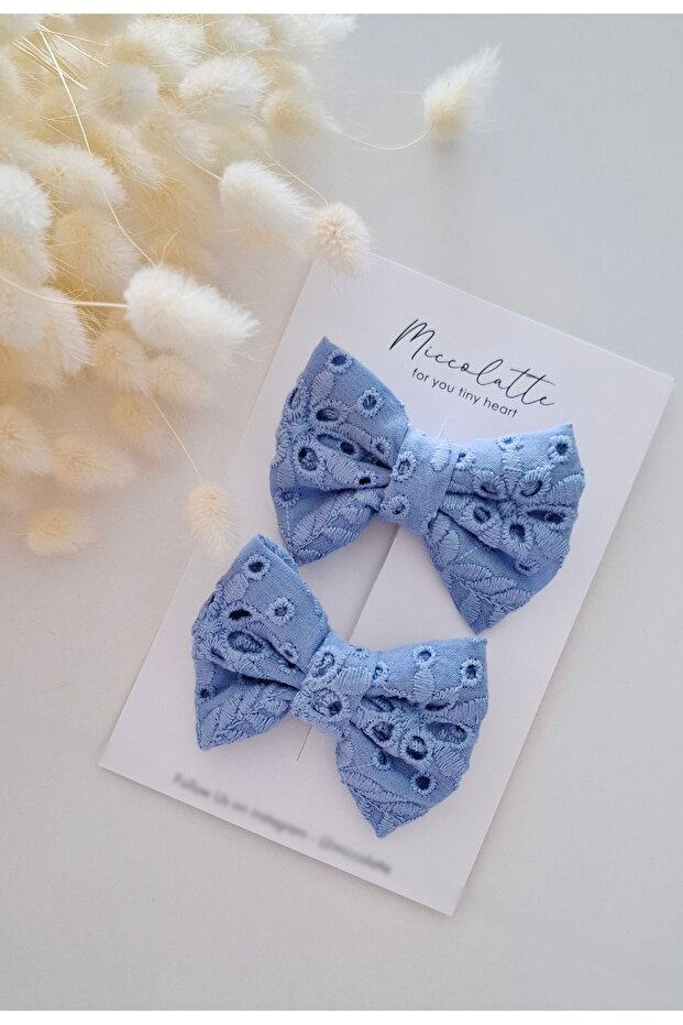 Girl's Scallop Bow 2-Piece Clip Buckle Set