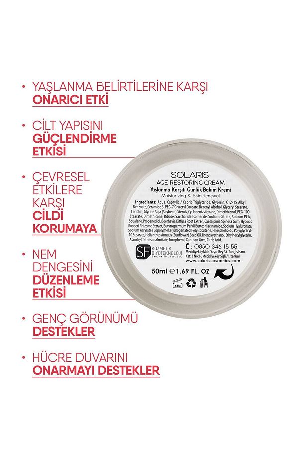 Tüm Cilt Tipleri Için E Vitamini Ve Melavoid Içerikli Yaşlanma Karşıtı Bakım Kremi 50 ml - 4