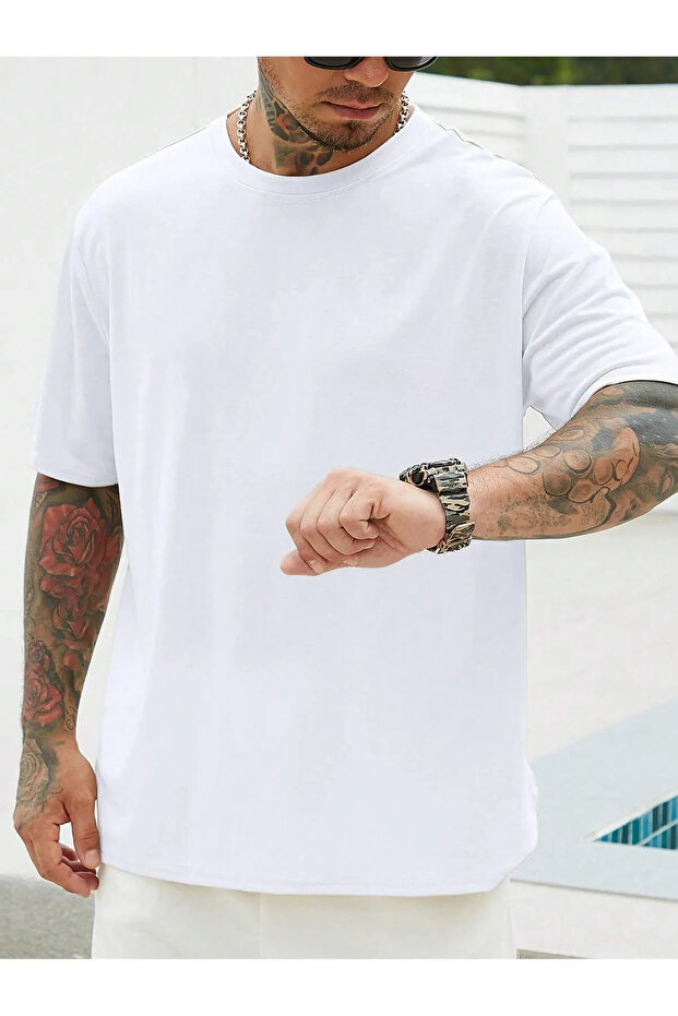 Απλό μπλουζάκι oversized - 2