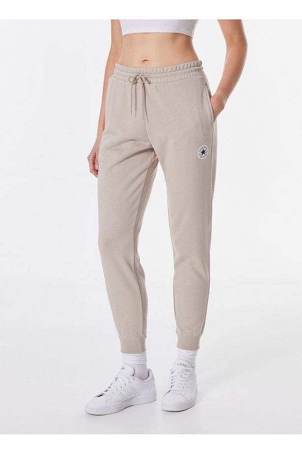CORE CHUCK PATCH PANT FT PAPYRUS Bej Kadın Lastikli Paça Lastikli Bel Regular Fit Eşofman Altı - 2