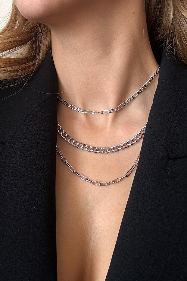 Basic Zincir Kolye Seti 3 Adet - 3