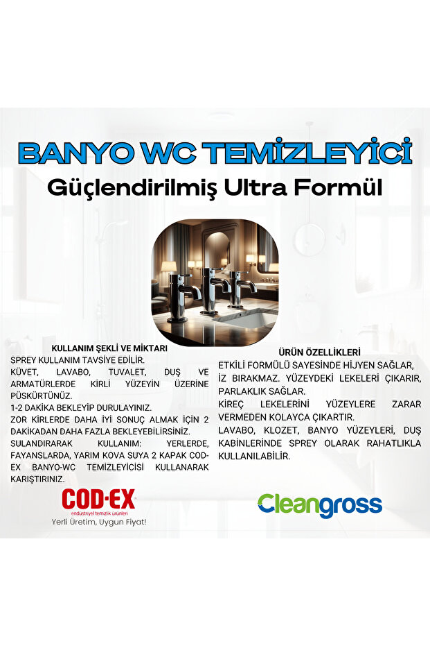 Banyo - Wc Temizleyici 4 Litre - 2