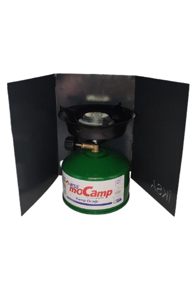 3 in 1 İksa Mocamp Çakmak Gazlı Pratik Kamp Ocağı - Piknik Ocağı + 3 Kanatlı Rüzgarlık Seti - 2