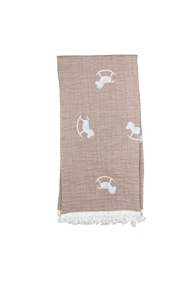 Little Horse Muslin Blanket - 90X90 cm 64737