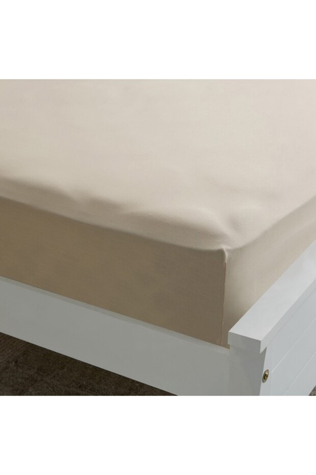 Essential Solid Cotton King Fitted Sheet - 5