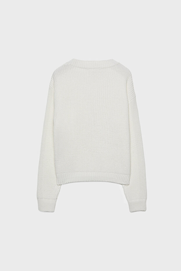 Düğmeli triko hırka - 6