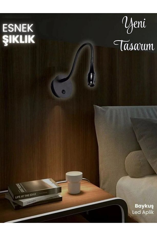Dekoratif Yatak Başı Aplik 3w Gün Işığı Baş Ucu Kitap Okuma Lambası Baykuş Led Aplik Gece Lambası - 8
