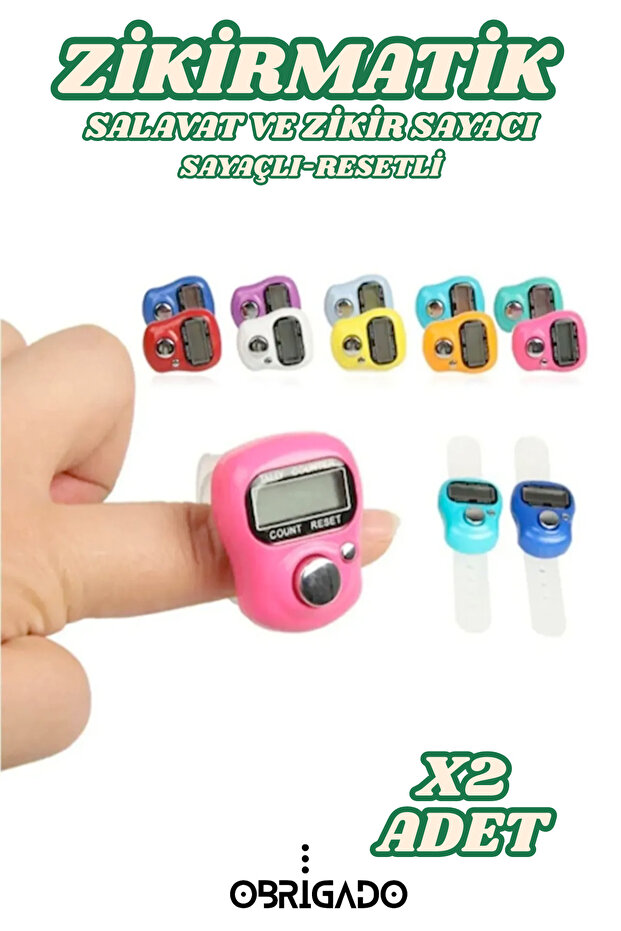 2 Pcs Digital Zikirmatik Ring - Salavat Zikir and Rosary Counter, Easy Use