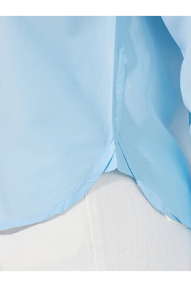 قميص سادة بقصّة عادية مع ياقة - 5