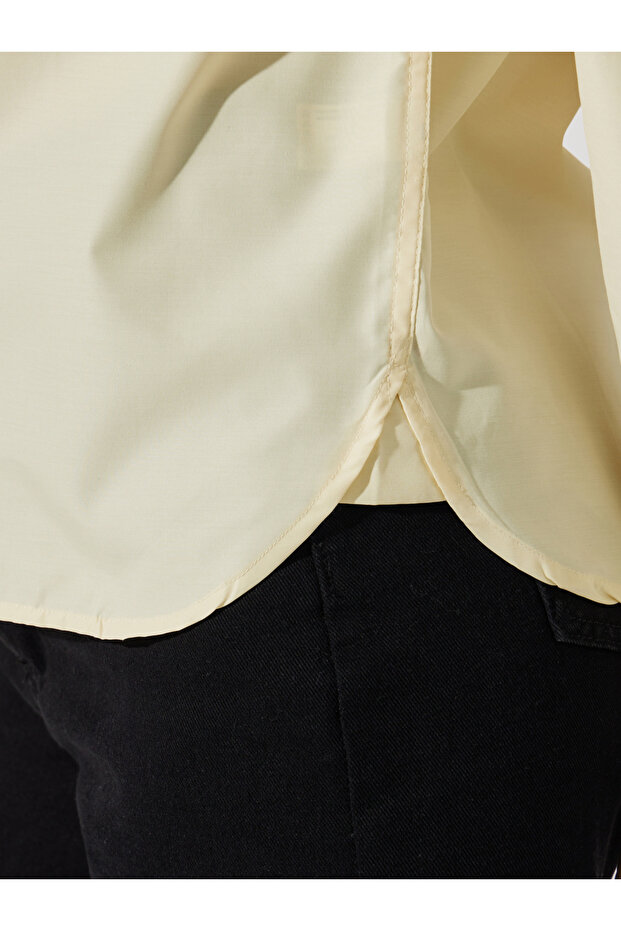 قميص سادة بقصّة عادية مع ياقة - 3