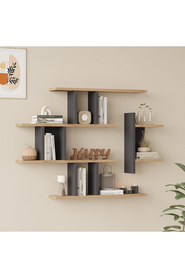 Shelf 25 Duvar Rafı Sepet-Antrasit WL25-SA - 2