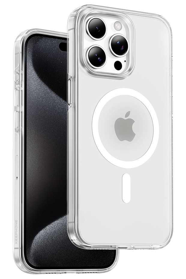 Case for iPhone 15 Pro Max Transparent Magsafe Full-Body Hybrid Protection Rugged Anti-Shock Case