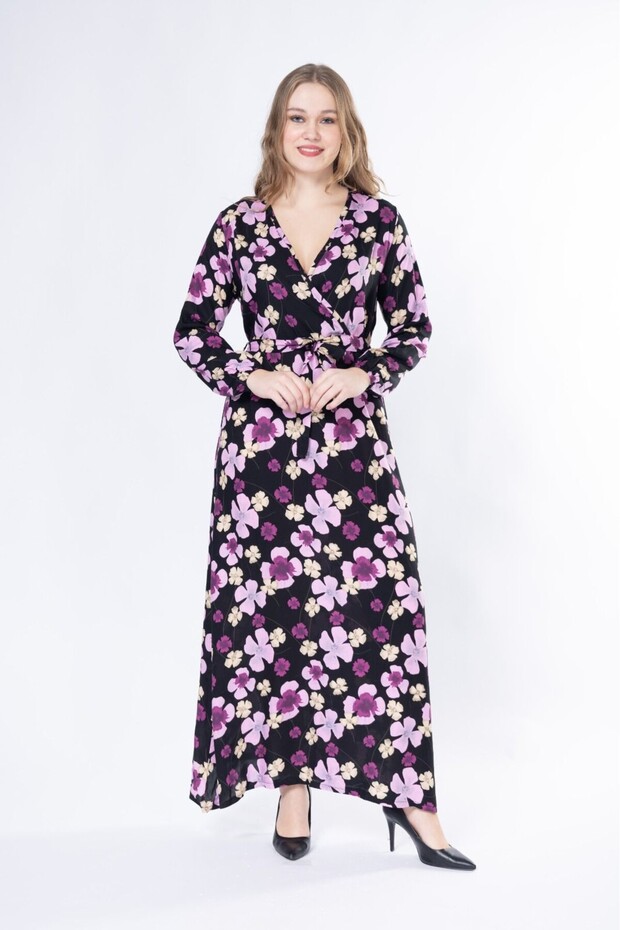 ROCHIE LUNGĂ CU MÂNECĂ LUNGĂ ȚESUTĂ DE VARĂ - 3