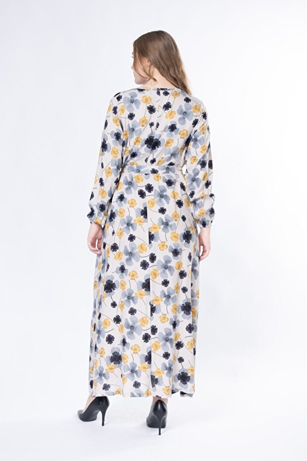 ROCHIE LUNGĂ CU MÂNECĂ LUNGĂ ȚESUTĂ DE VARĂ - 6