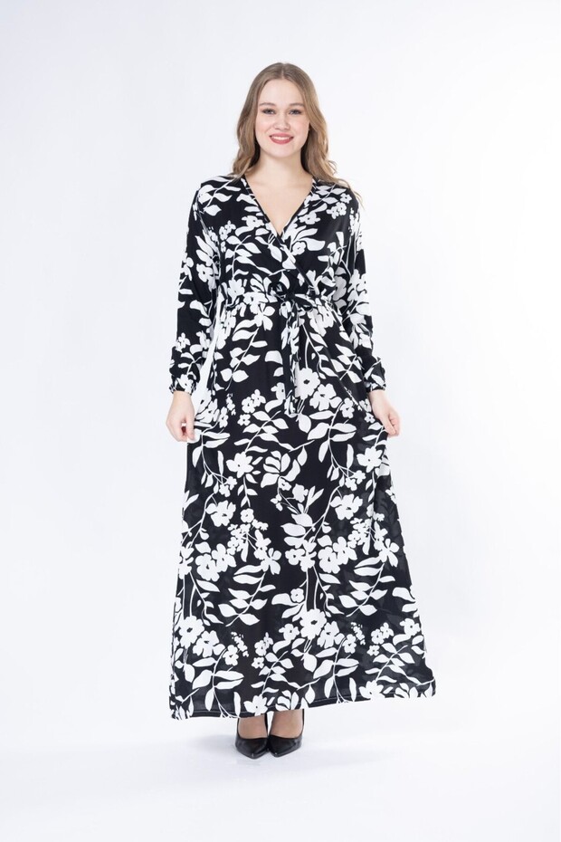 ROCHIE LUNGĂ CU MÂNECĂ LUNGĂ ȚESUTĂ DE VARĂ - 6